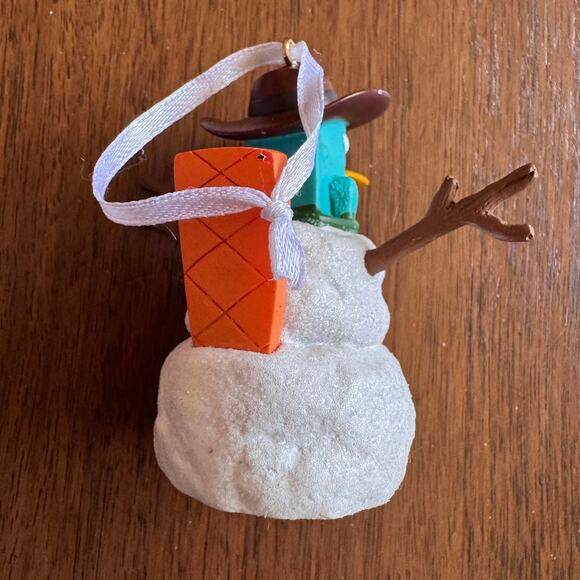 ❌SOLD❌Hallmark Agent P Snowman Disguise Perry The Platypus Disney Ornament Rare - Picture 4 of 4